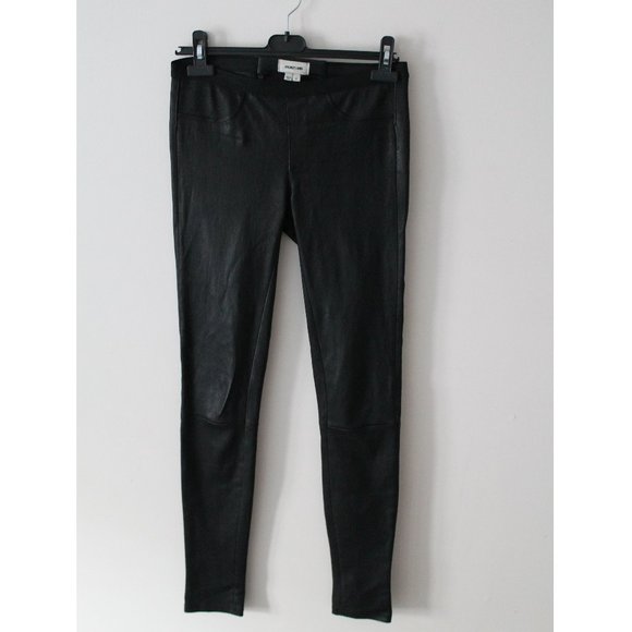 Helmut Lang Lamb Leather Leggings / Size 2 / Black Trousers - Picture 5 of 12